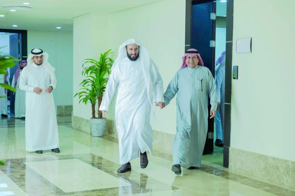 وليد الصمعاني وسليمان الحمدان خلال اللقاء