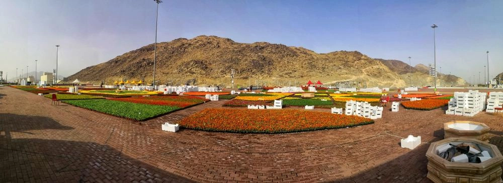 موقع مهرجان الزهور في مزدلفة (أنس الحارثي)