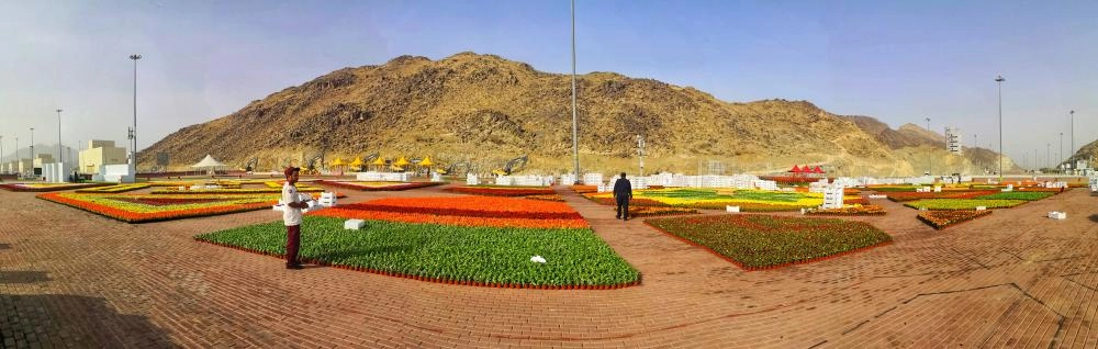 موقع مهرجان الزهور في مزدلفة (أنس الحارثي)