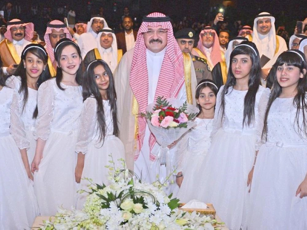 مشعل بن ماجد خلال حفل التكريم (مكة)