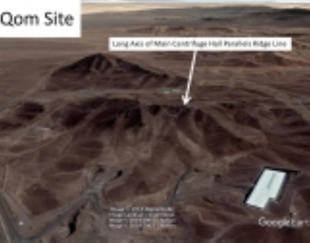 منظور ثلاثي الأبعاد للجبل (معهد العلوم والأمن الدولي)