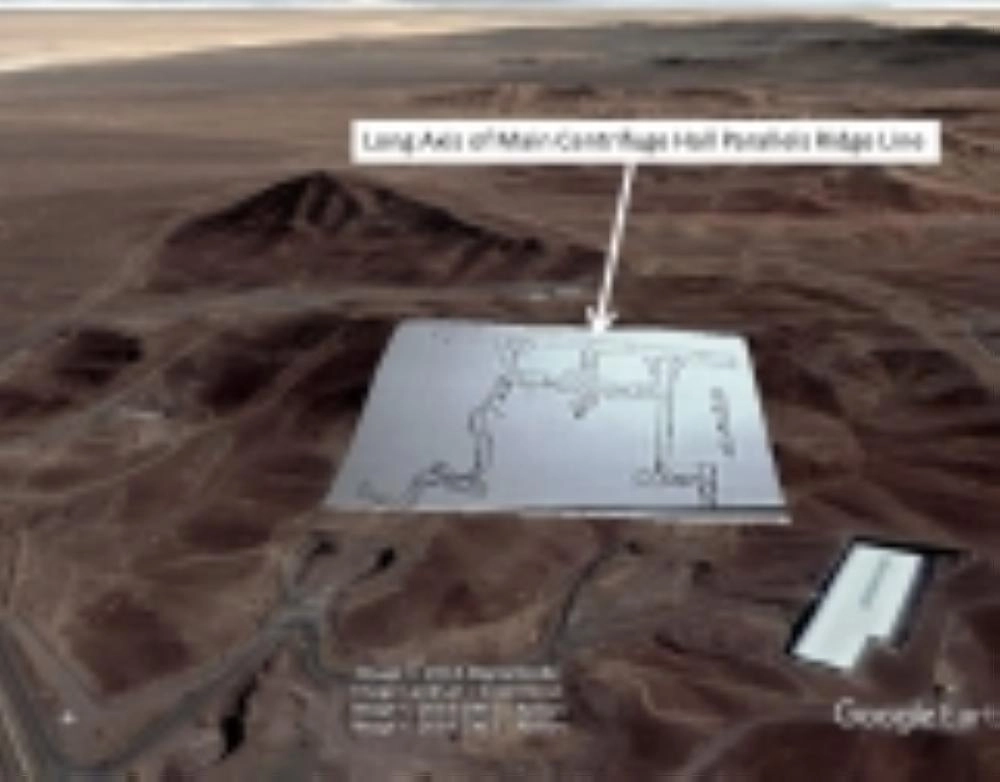 منظور ثلاثي الأبعاد للجبل (معهد العلوم والأمن الدولي)