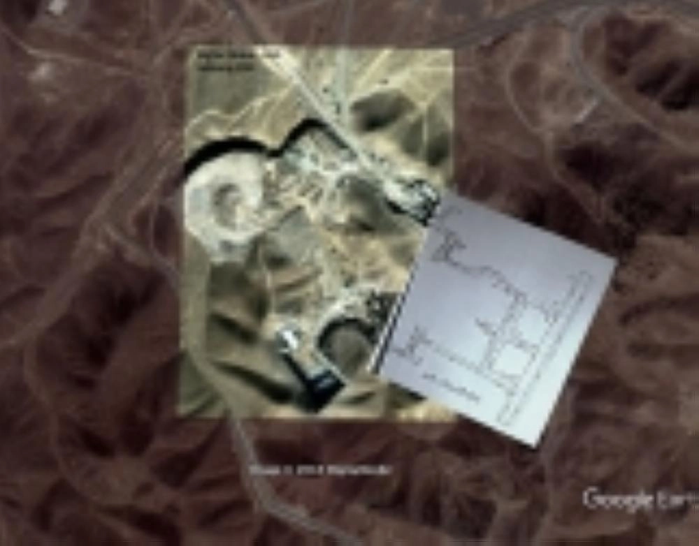 تراكب المخطط وكيف يطابق مداخل النفق (معهد العلوم والأمن الدولي)