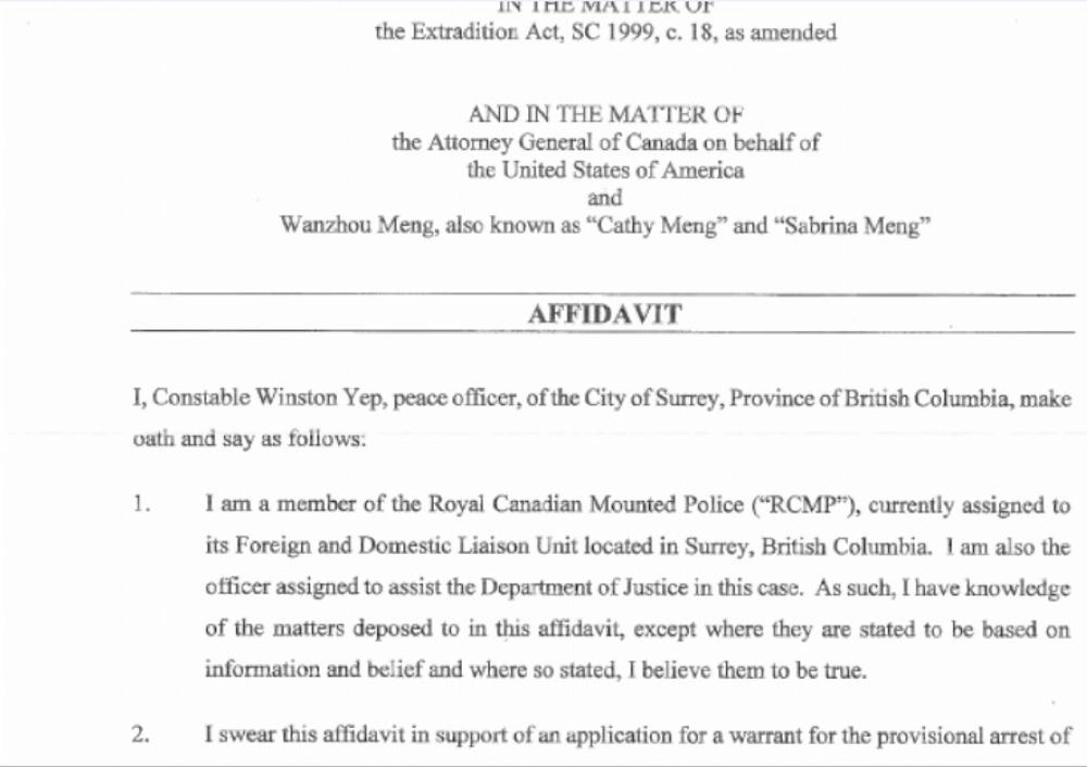 






الإفادة الكندية التي قدمتها للولايات المتحدة