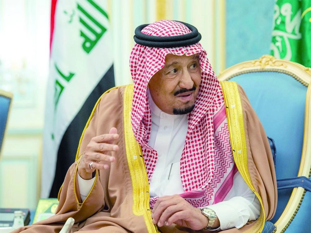 






الملك سلمان لدى استقباله عادل عبدالمهدي في قصر اليمامة بالرياض أمس                                                                                                  (واس) 