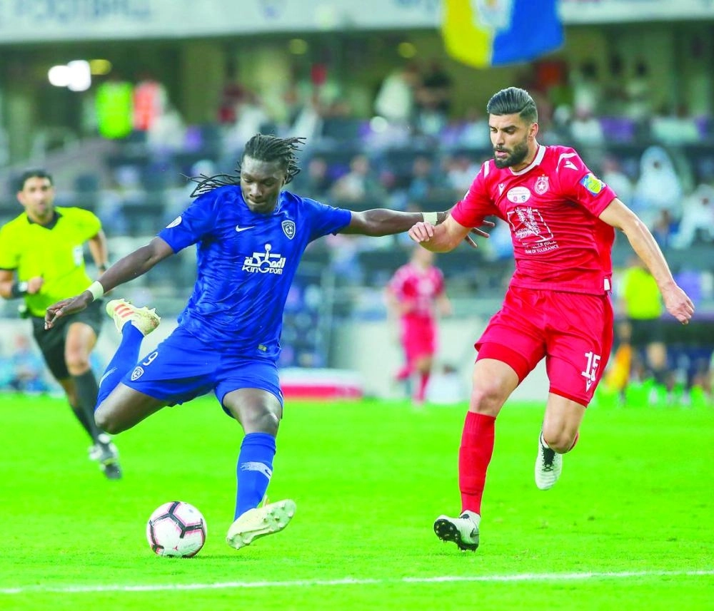 جانب من لقاء الهلال والنجم الساحلي (إعلامي الهلال)