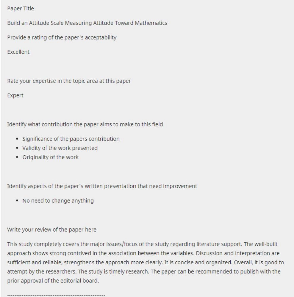 إحدى الملاحظات على البحث الأول