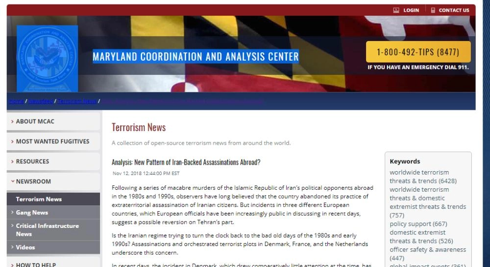 






مركز ماريلاند للتنسيق والتحليل