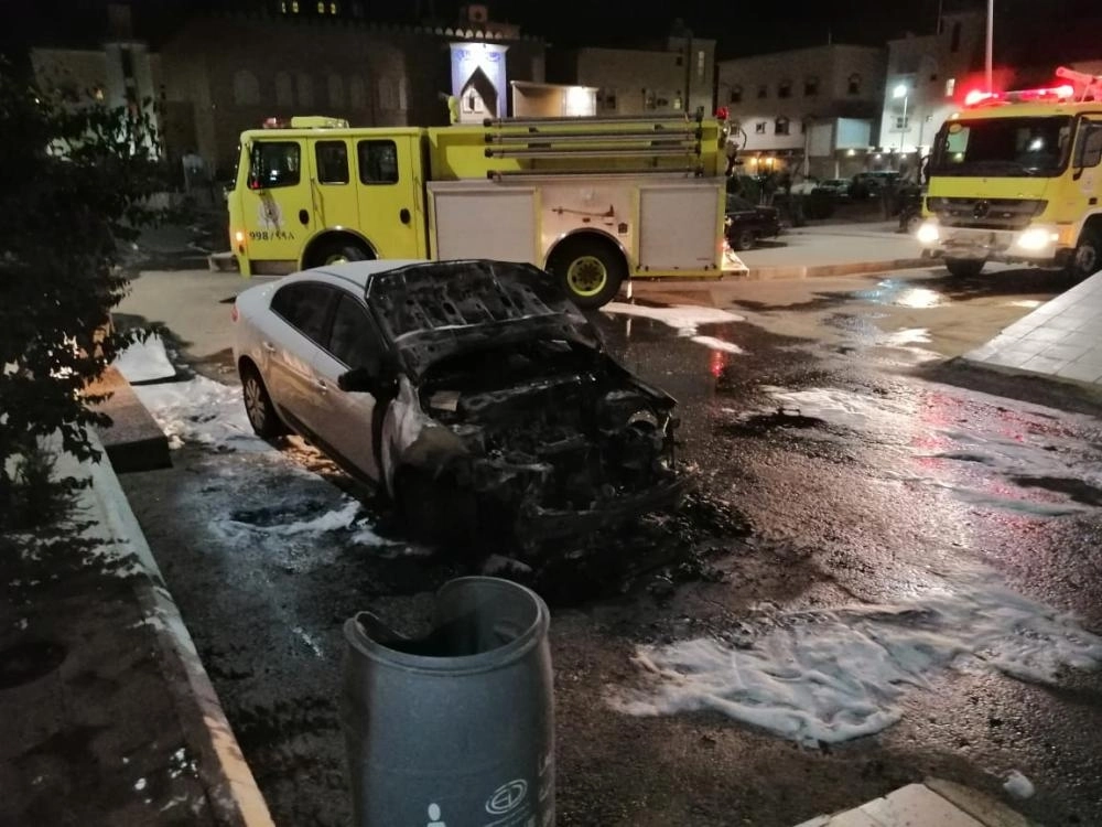 إحراق سيارة تيسير من قبل مجهول قبل اختفائه (مكة)