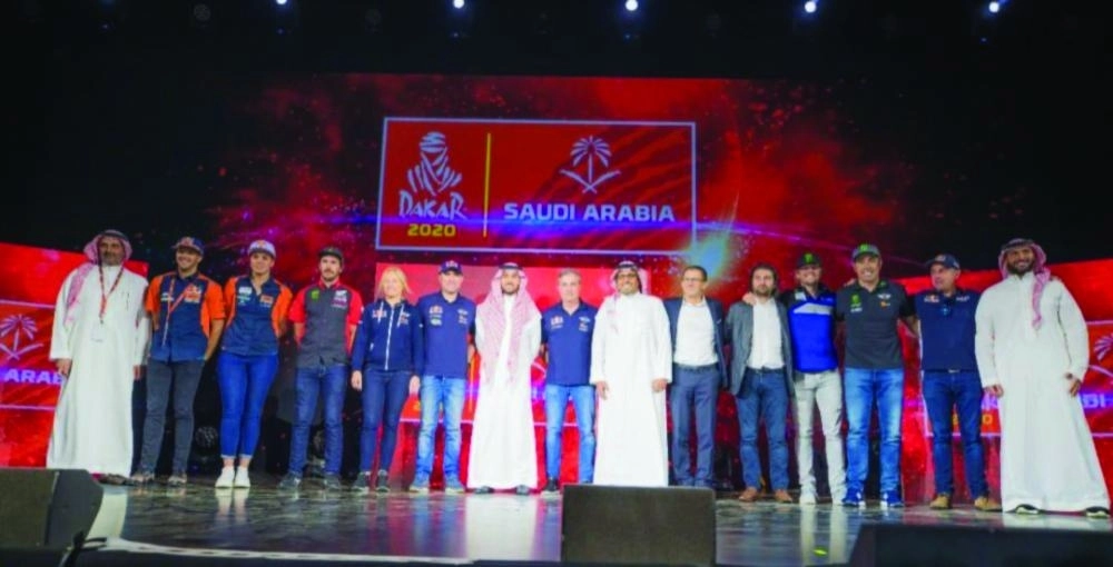 حفل تقديم رالي داكار السعودي الذي جرى أخيرا (إعلامي هيئة الرياضة)