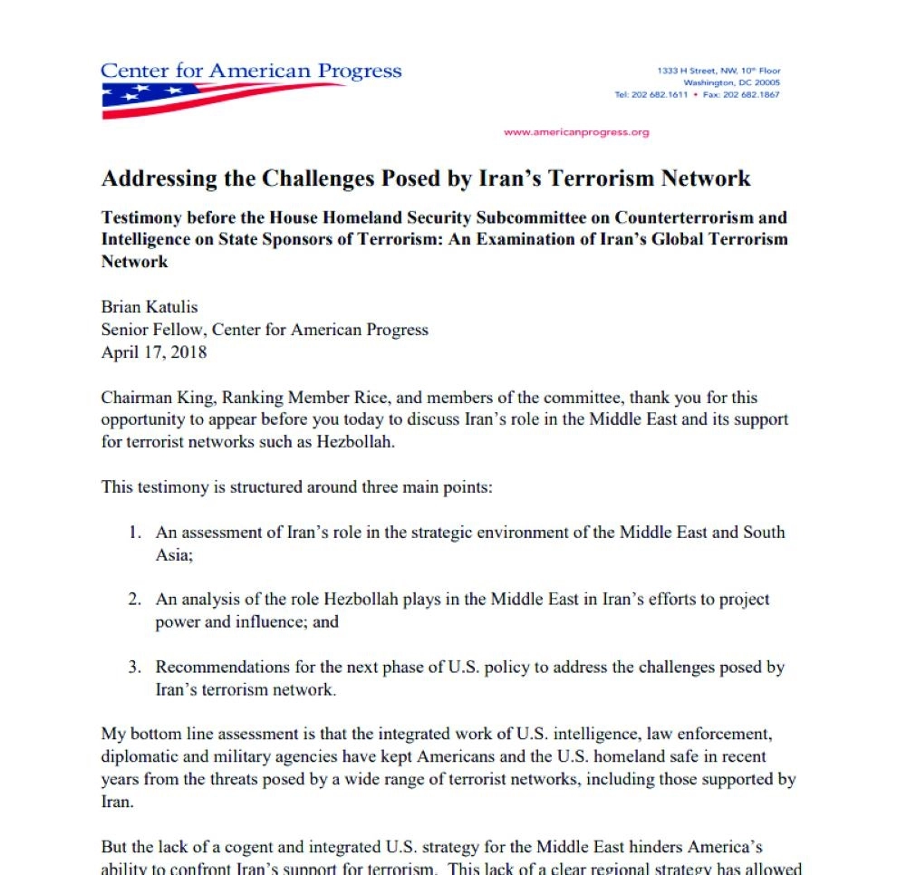






دراسة لشبكة الإرهاب العالمية في إيران من مركز التقدم الأمريكي
