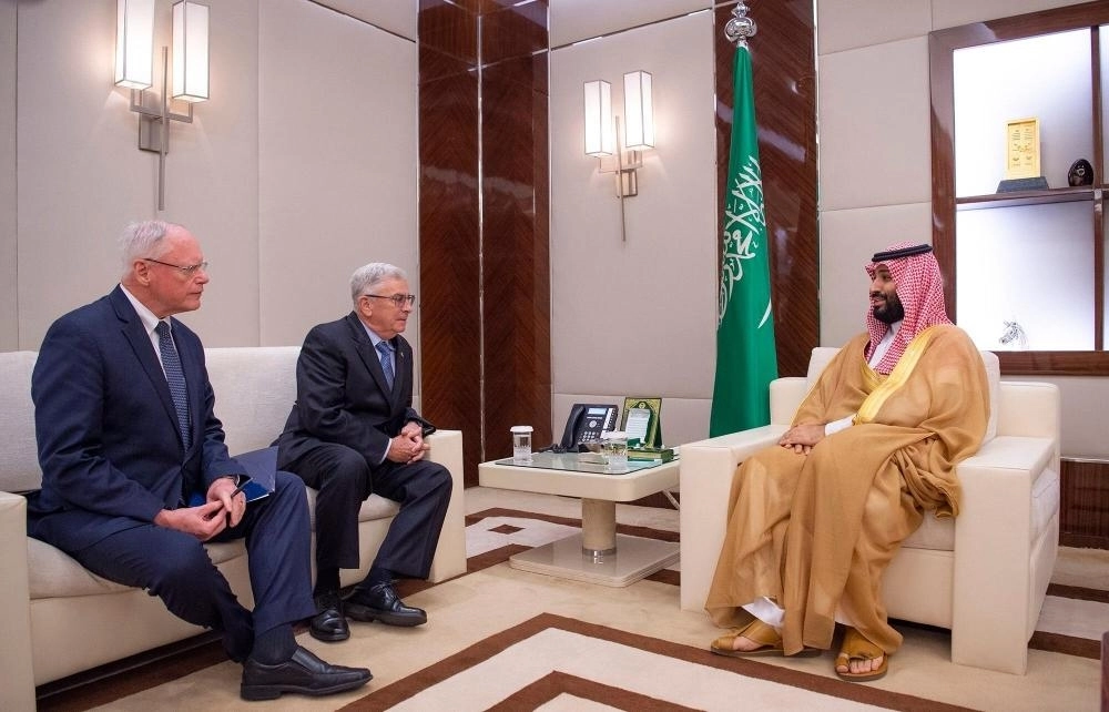 ولي العهد لدى لقائه مبعوث الرئيس الأمريكي للشأن السوري (واس)