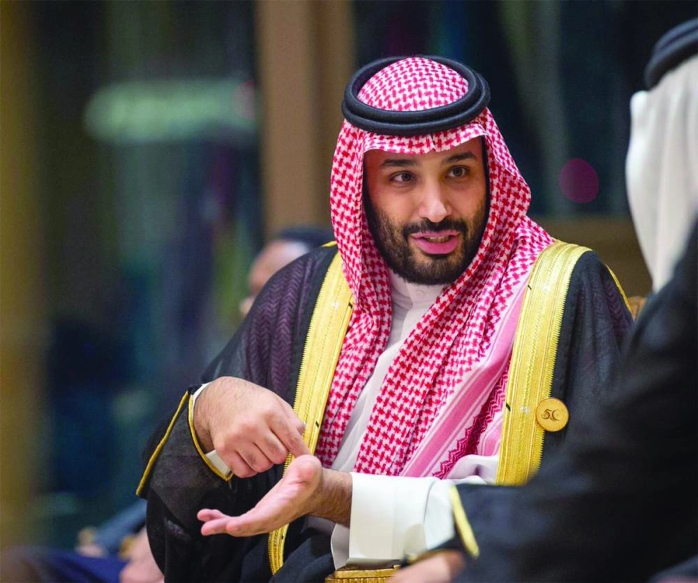 الأمير محمد بن سلمان خلال استقبال الوفود
