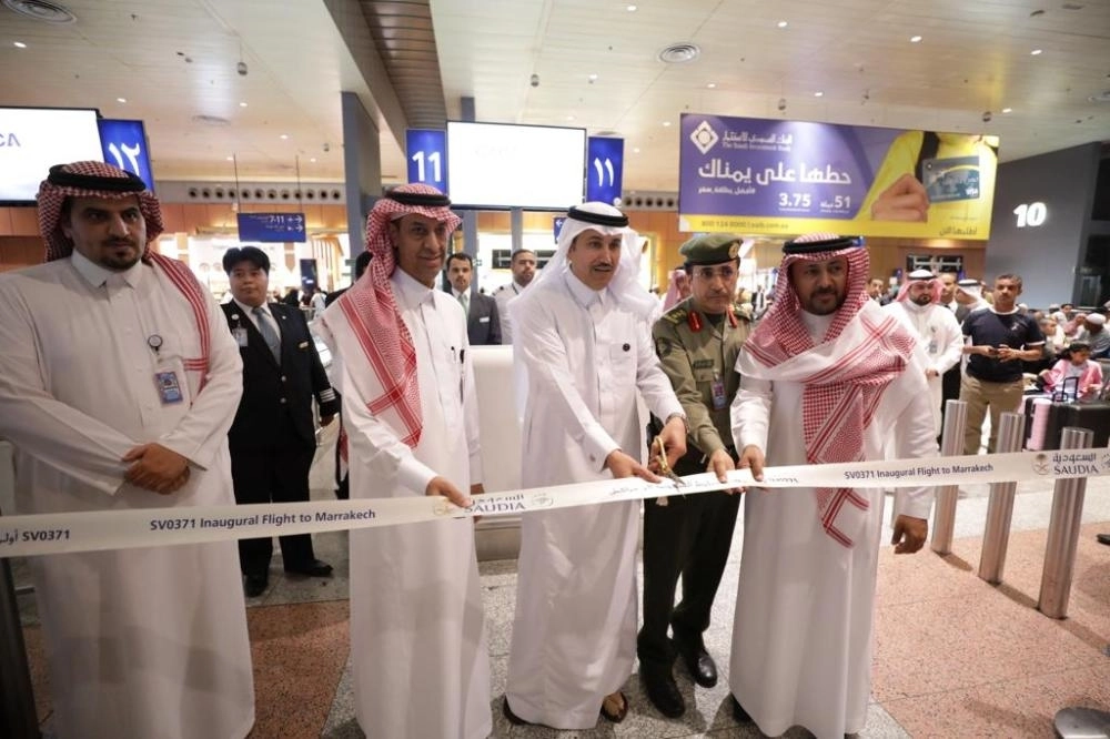 خلال حفل تدشين الخطوط السعودية وجهة دولية لمدينة مراكش 