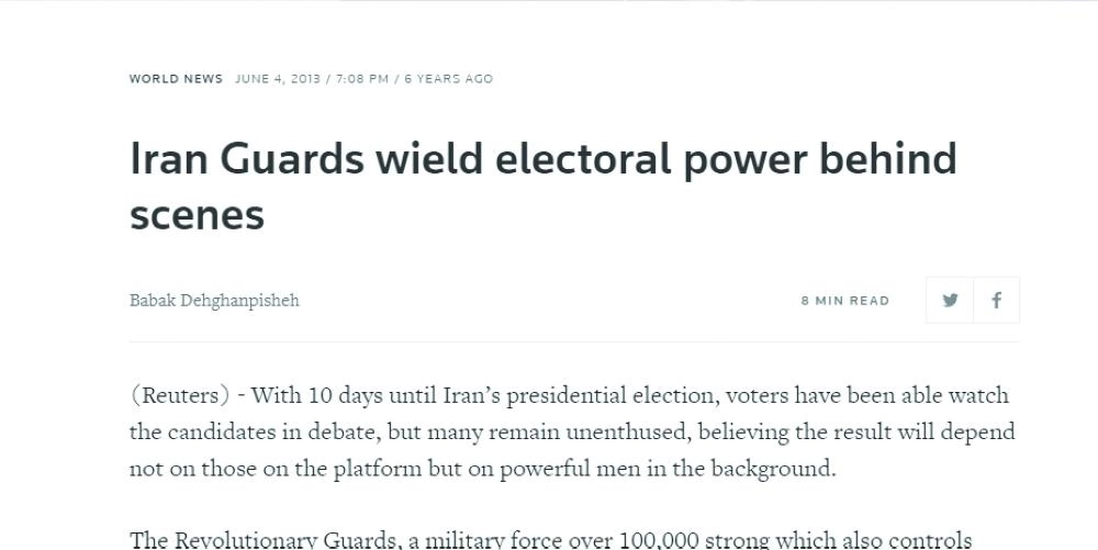 






الحرس الثوري يمارس دورا انتخابيا  (رويترز)