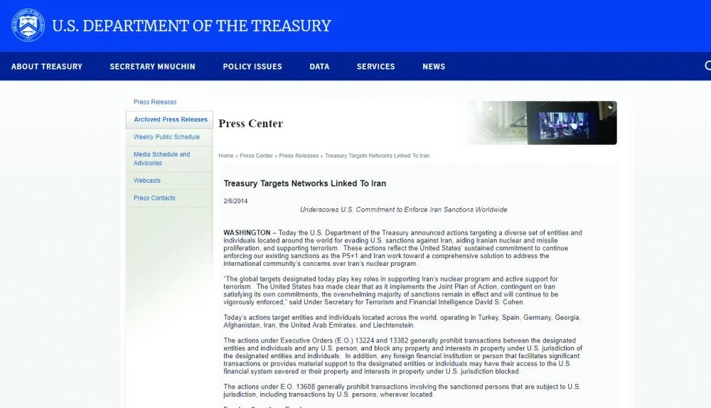 






عقوبة 3 ضباط من ضباط الحرس الثوري  (وزارة الخزانة الأمريكية) 