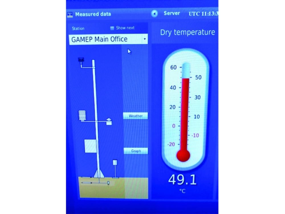 جهاز الرصد في هيئة الأرصاد بجدة أمس          (مكة)