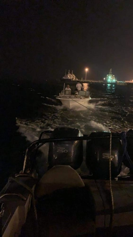 القارب بعد الانقاذ