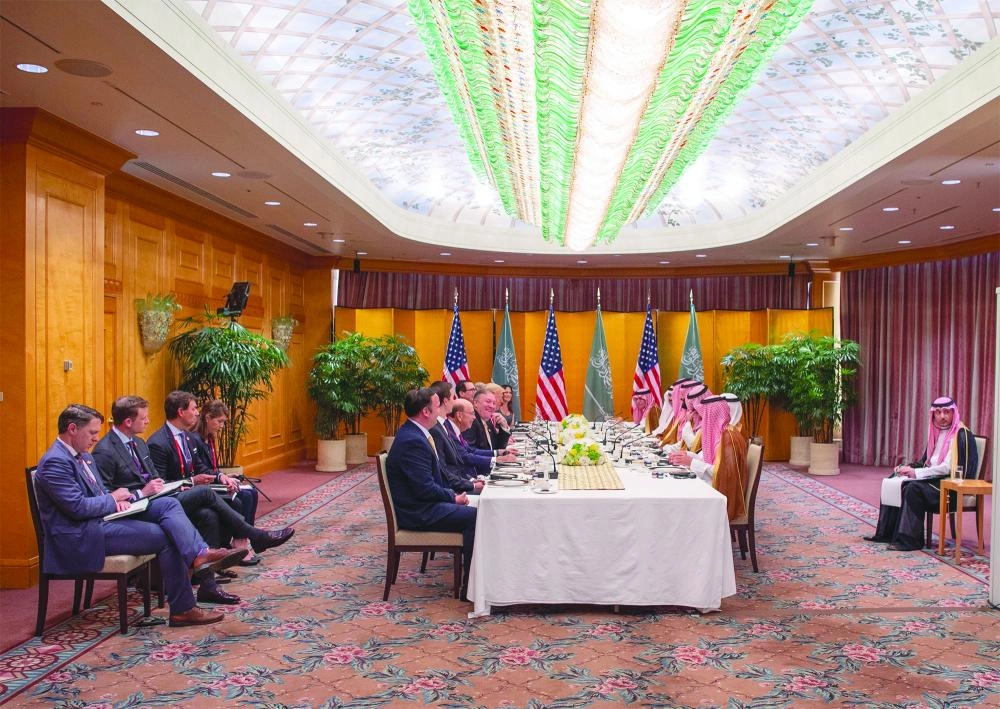 خلال لقاء ولي العهد بالرئيس الأمريكي (واس) 