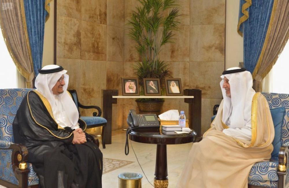 أمير مكة خالد الفيصل ووزير التعليم حمد آل الشيخ