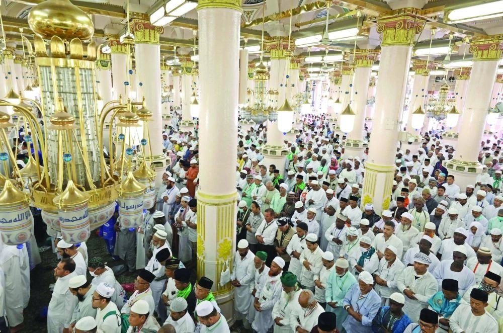 من صلاة الجمعة بالمسجد النبوي                                               (واس)