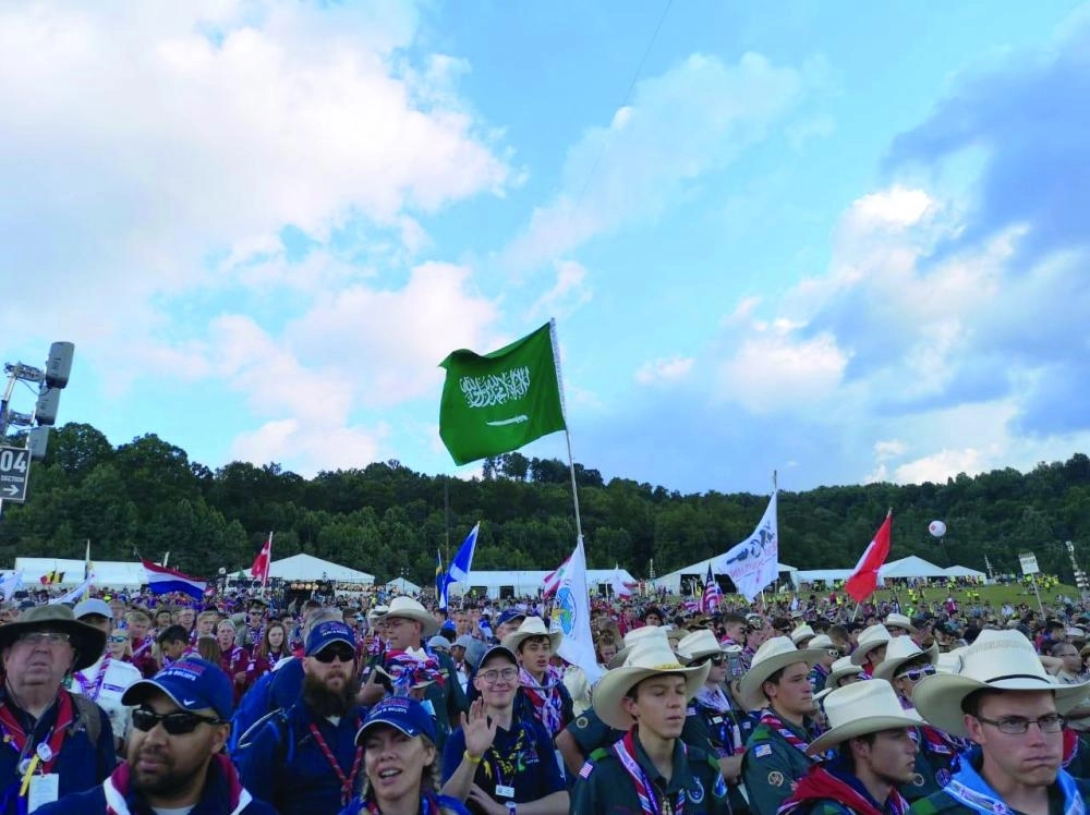 



من حفل افتتاح الجامبوري العالمي بأمريكا                                                              (مكة) 