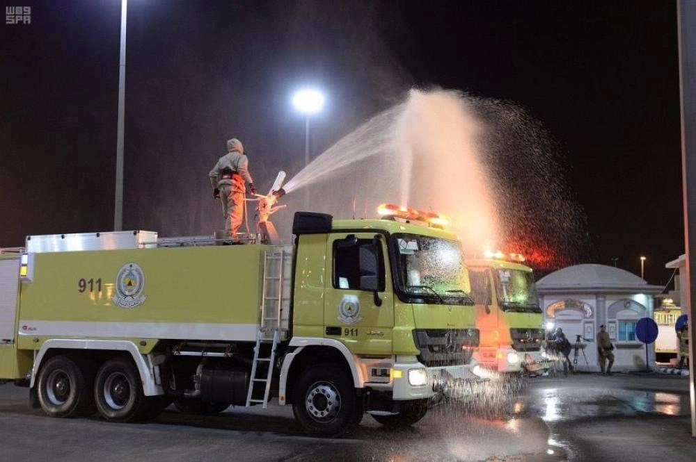 الدفاع المدني تنفذ فرضية لمواجهة احتمالات تدافع الحجاج بمشعر مزدلفة