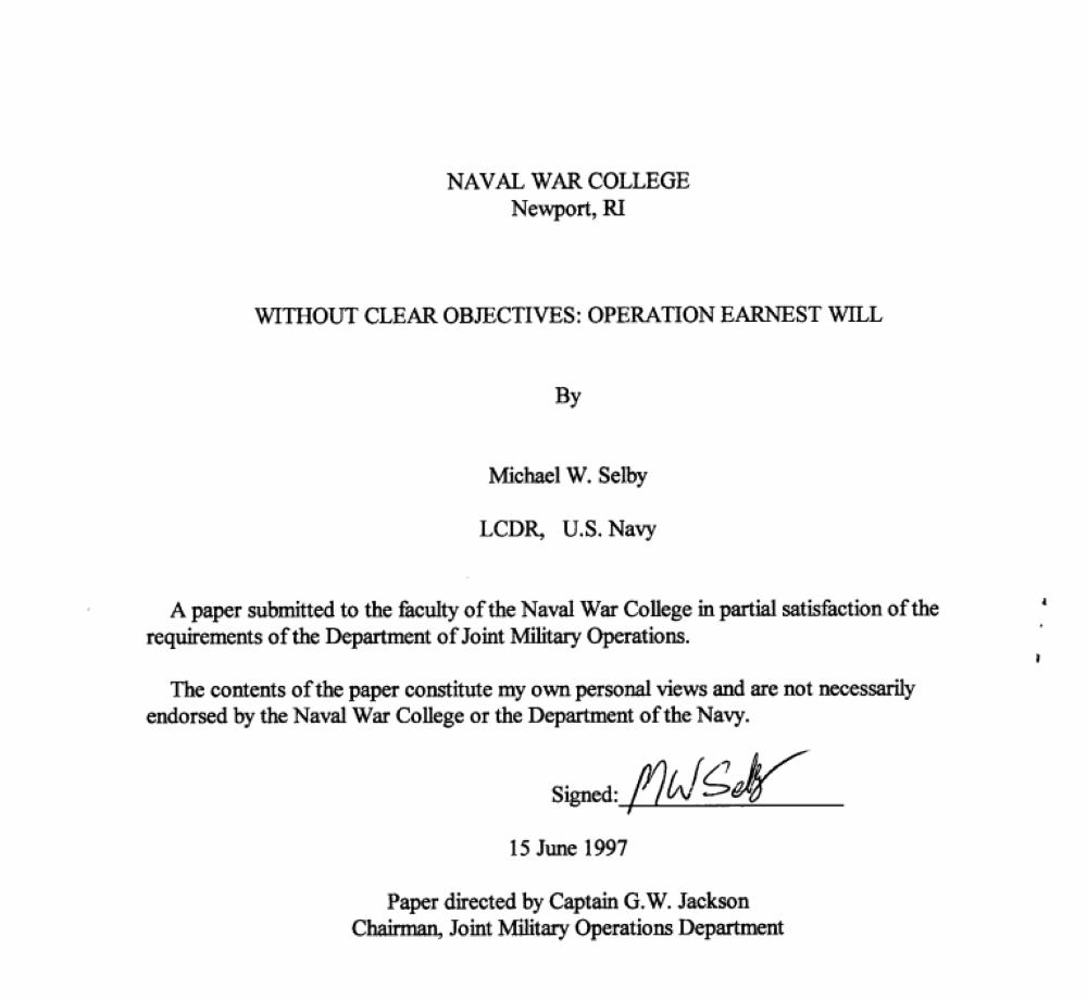 ورقة بحثية عن الحرب الأمريكية الإيرانية