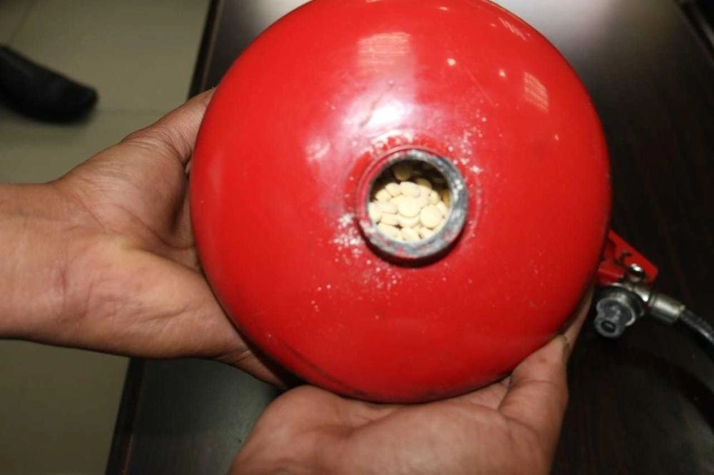 حبوب الكبتاجون في طفاية الحريق