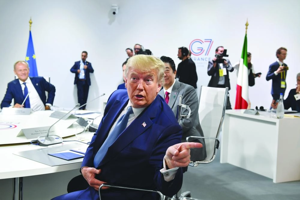 ترمب خلال اجتماع السبع (د ب أ)