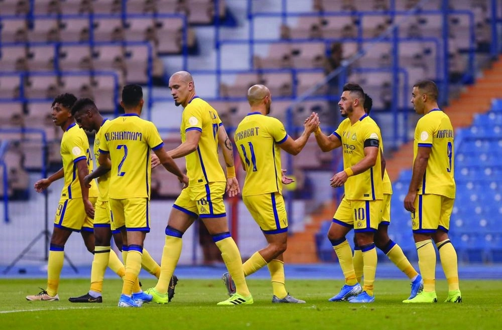 فرحة النصر بالفوز في افتتاحية الموسم المحلي (إعلامي النصر)