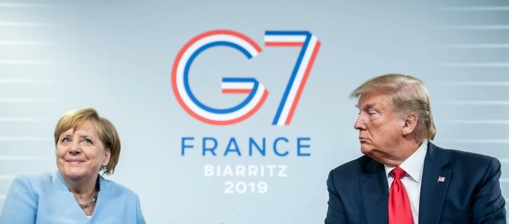 لقاء ترمب وميركل على هامش مجموعة العشرين (د ب أ)