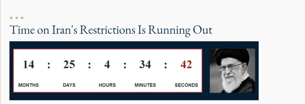 






 العد التنازلي الأمريكي                 (موقع وزارة الخارجية الأمريكية)