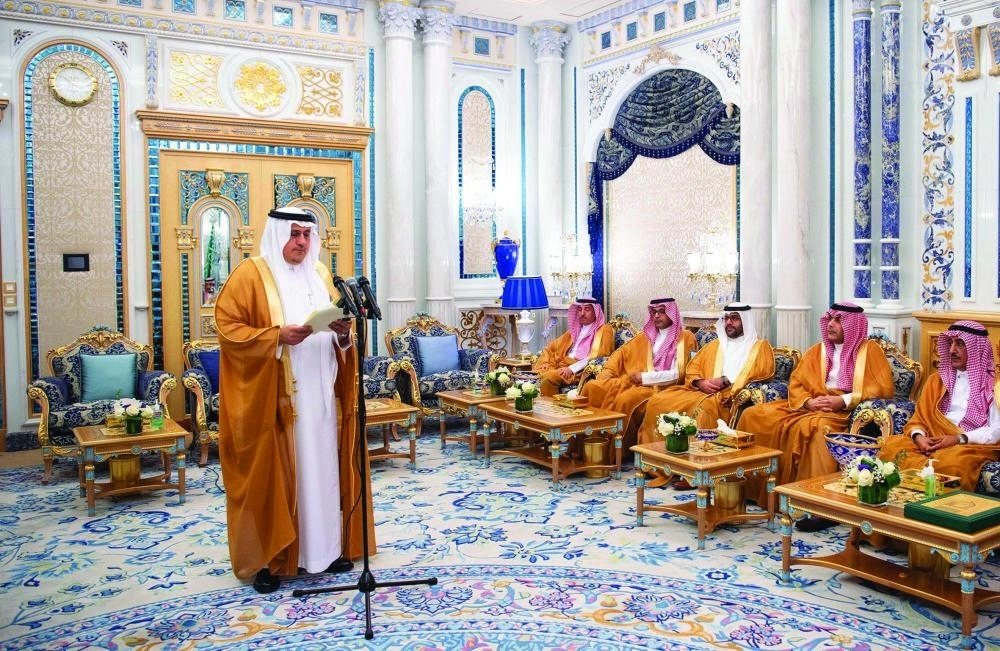  أحمد الخليفي مستعرضا التقرير السنوي أمس (واس) 