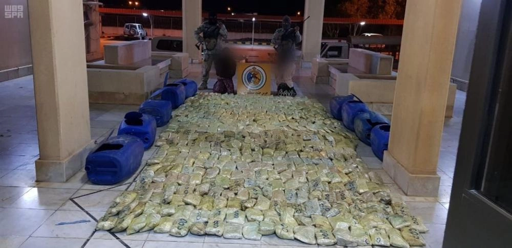 حرس الحدود يحبط محاولات تهريب نحو 12.5 طن من الحشيش المخدر و16 مليون حبة مخدرة عبر حدود المملكة خلال العام الماضي