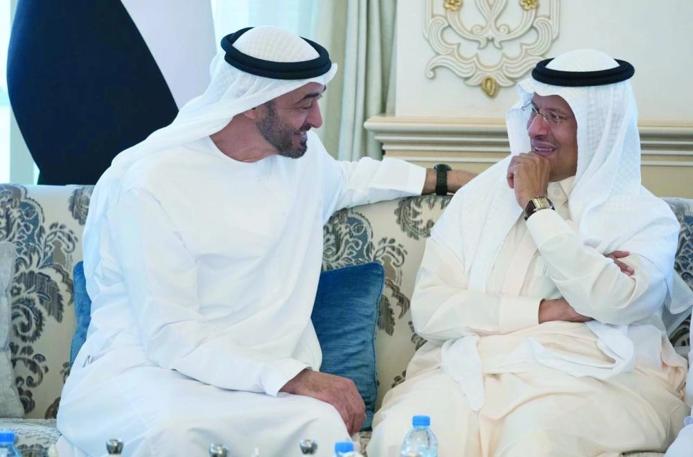 وزير الطاقة خلال لقائه ولي عهد أبوظبي