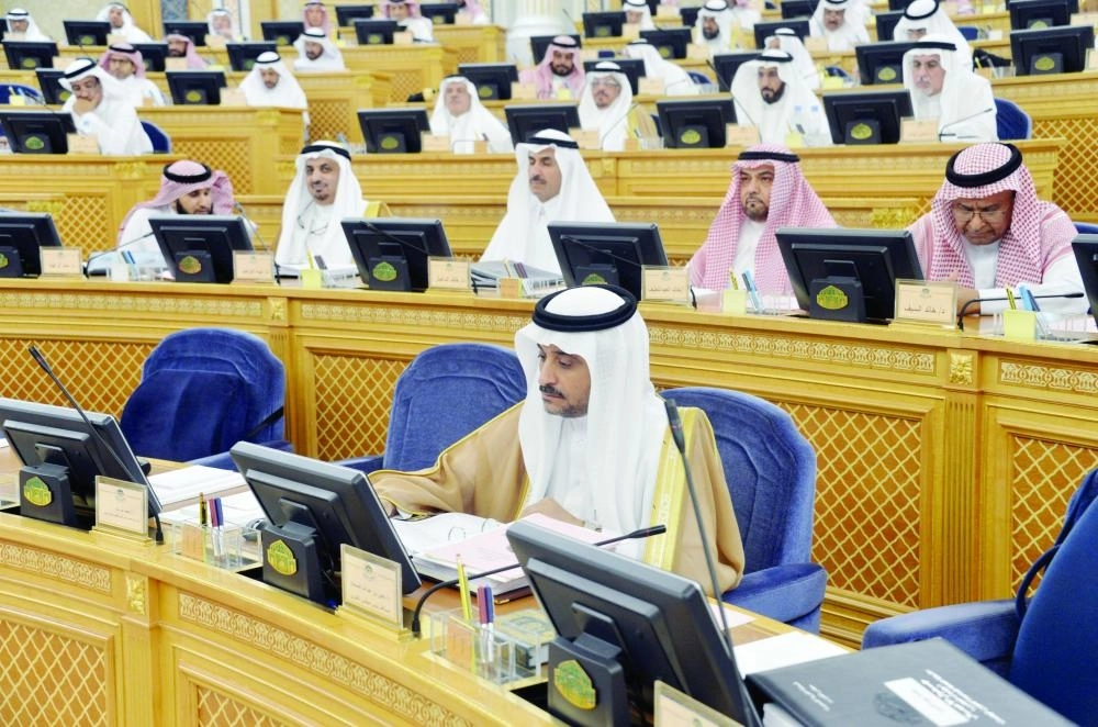 من جلسة الشورى أمس (مكة)