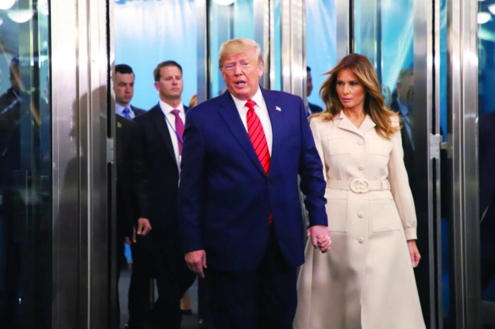 ترمب لدى توجهه للمشاركة في عمومية الأمم المتحدة (د ب أ)