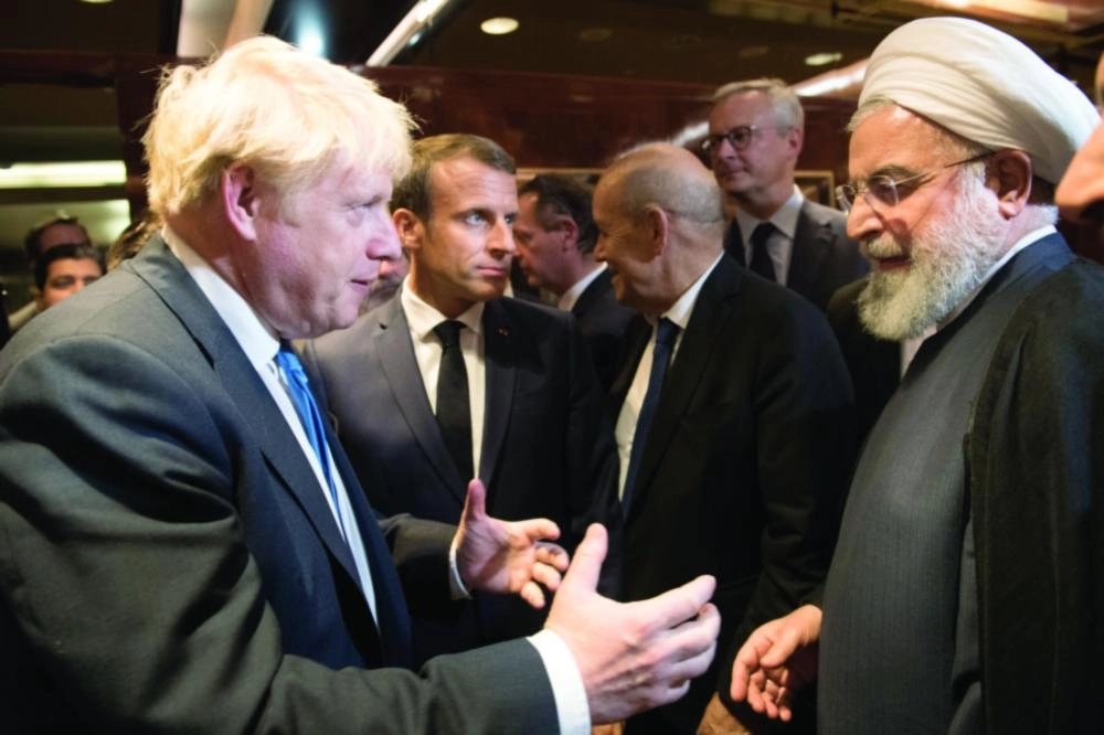 روحاني وجونسون في الأمم المتحدة (د ب أ)