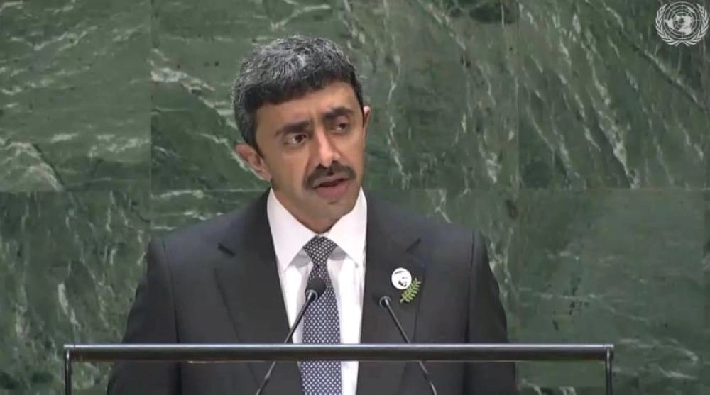 عبدالله بن زايد يتحدث في الأمم المتحدة (مكة)