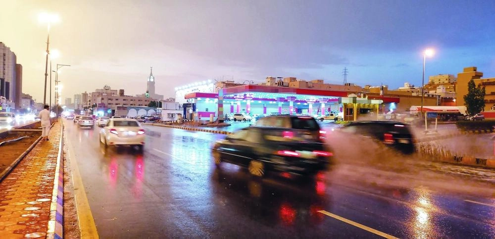 من الأمطار على العاصمة المقدسة أمس (أنس الحارثي)