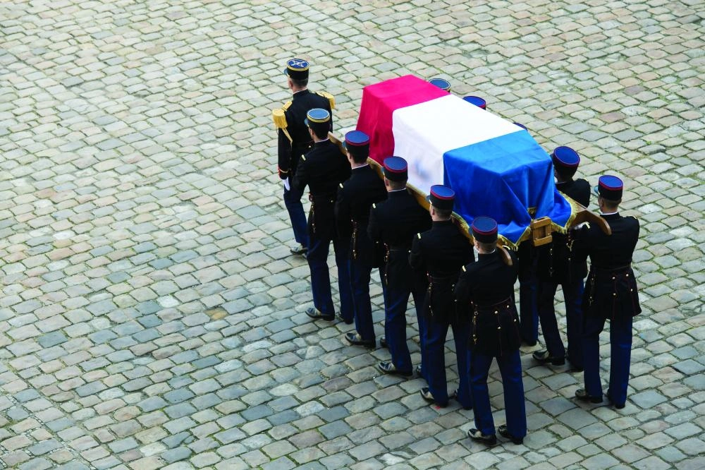 



جنازة الرئيس الفرنسي الراحل جاك شيراك         (د ب أ)