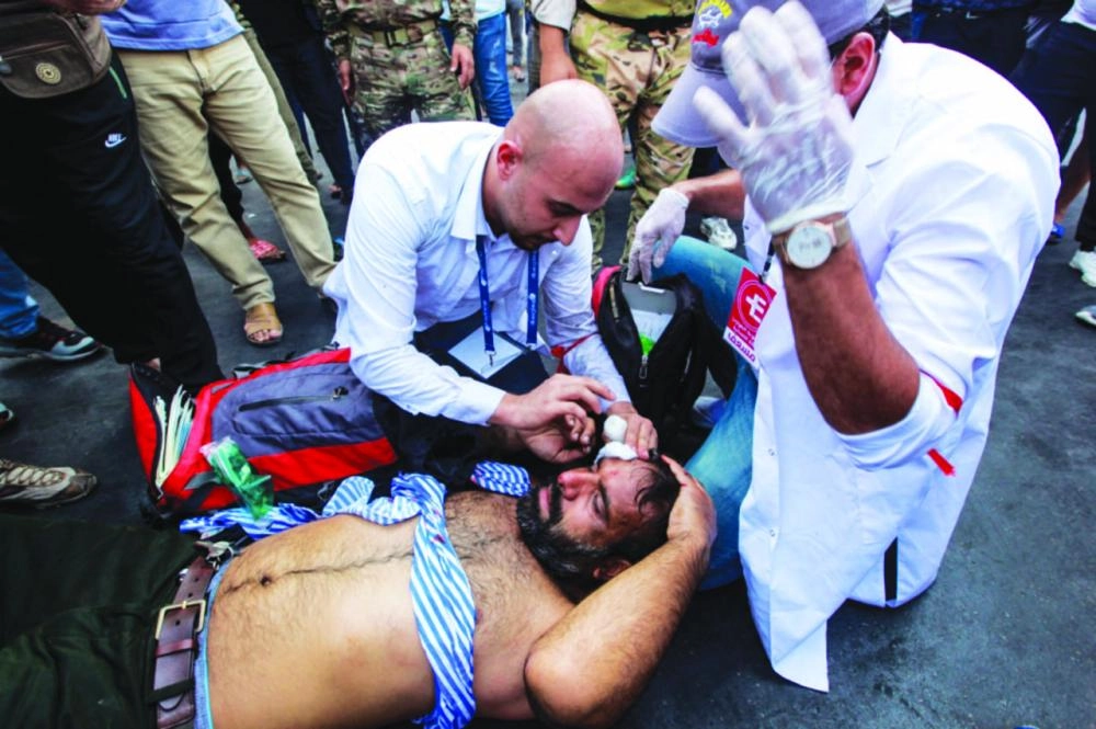 من ضحايا المظاهرات العراقية ( د ب أ)