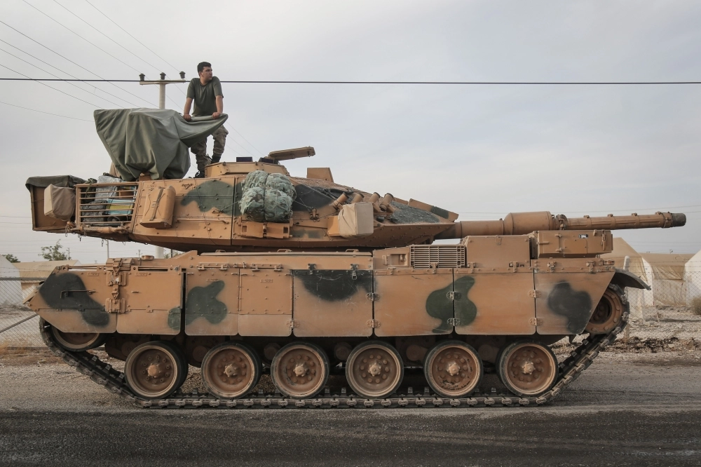 آليات تركية داخل سوريا ( د ب أ)