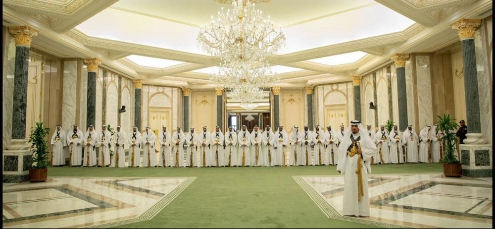 لخويا خلال مراسم استقبال الرئيس الروسي (بندر الجلعود)