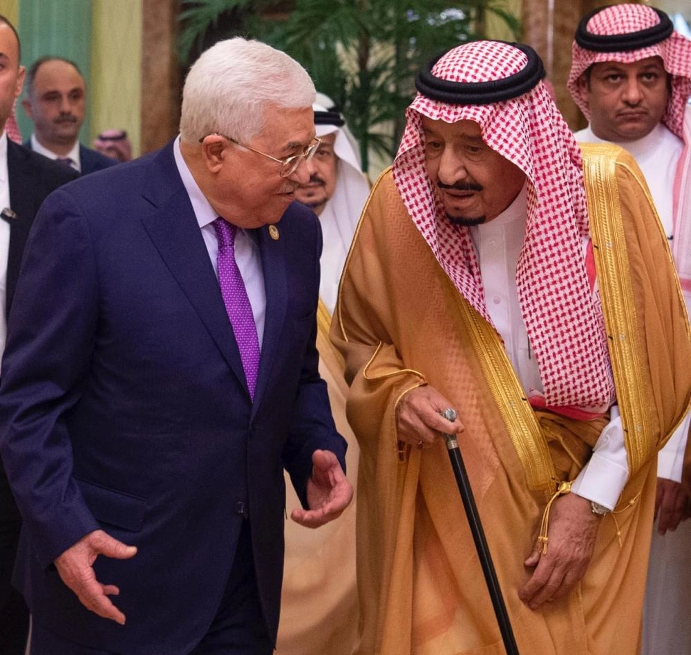 خادم الحرمين الشريفين يستقبل رئيس دولة فلسطين (واس)