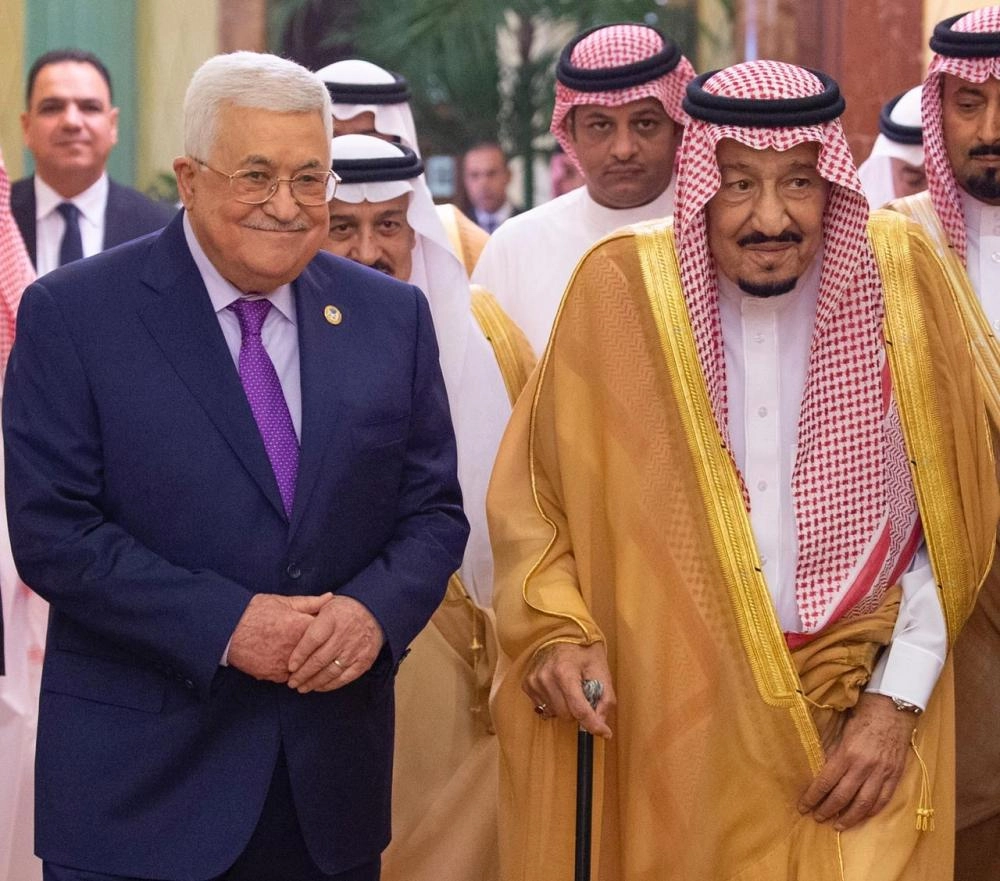 خادم الحرمين الشريفين يستقبل رئيس دولة فلسطين (واس)
