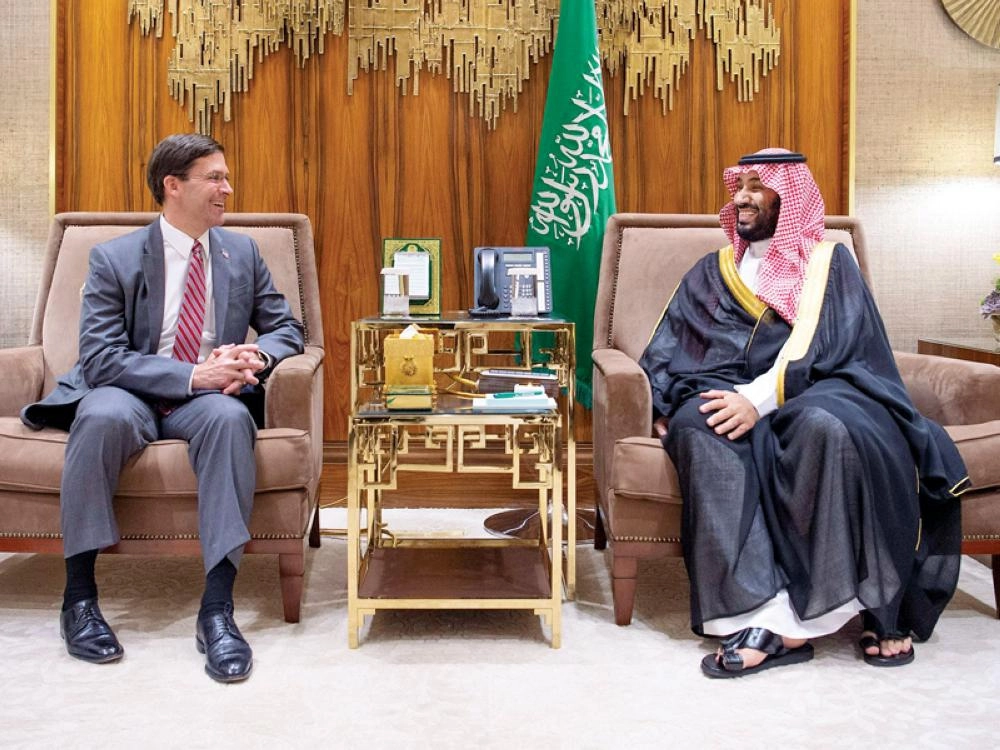 الأمير محمد بن سلمان لدى لقائه مارك إسبر  (واس)