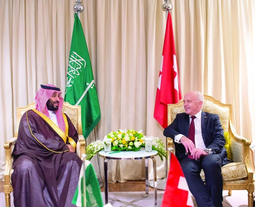 الأمير محمد بن سلمان خلال اجتماعه مع أولي ماورر  (واس)