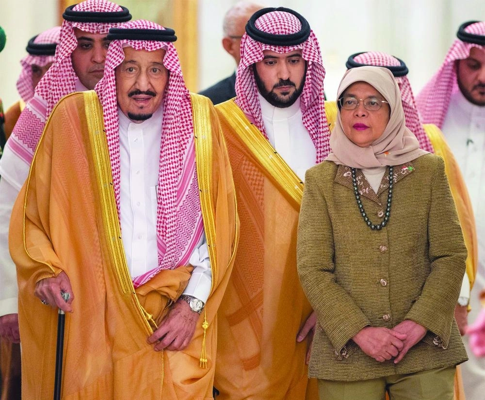 من مراسم الاستقبال وجلسة المباحثات                        (واس)